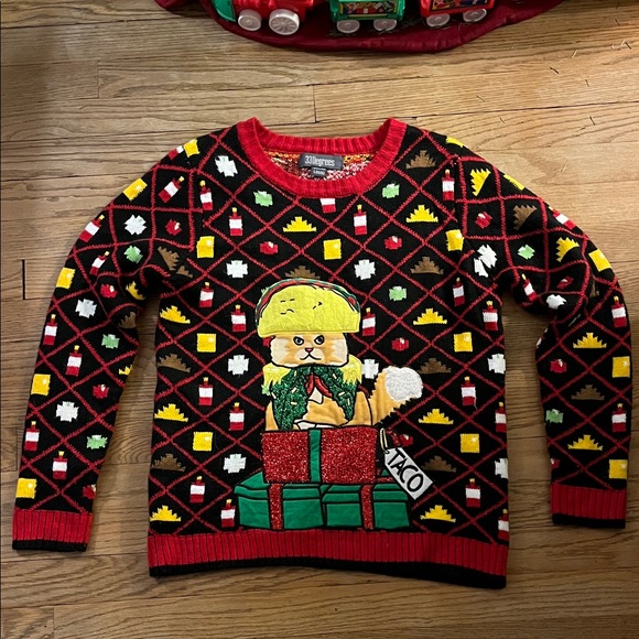 Festive Black and Red Sweater - Picture 1 of 2